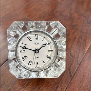 Vintage Mikasa Westminster Lead Crystal Mantel Clock